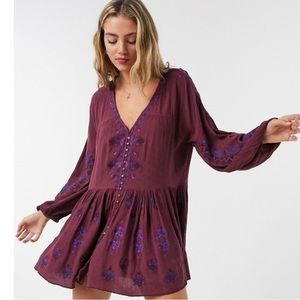 Free People Arianna Tunic Blouse Top Sz S